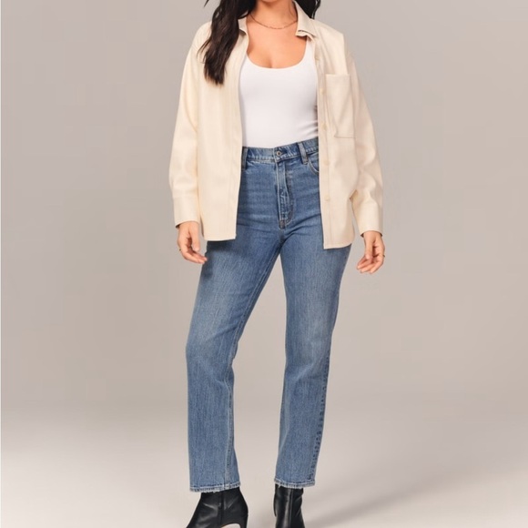 Abercrombie & Fitch Love Curve The Slim Straight Ultra High Rise SZ 0 / 25 - Picture 1 of 7